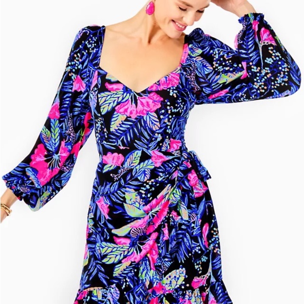 Lilly Pulitzer Lila Dress. Onyx Earned Stripes. NWT. Size 6.
